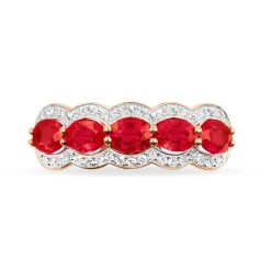 Histoire d'Or Bague Margaux Et Diamant or rose rubis Online