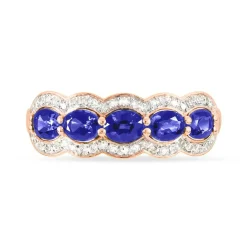 Histoire d'Or Bague Margaux Or Rose Tanzanite Et Diamant Outlet