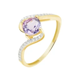 Histoire d'Or Bague Maria-serena Or Jaune Amethyste Et Oxyde De Zirconium or jaune amethyste violette Outlet