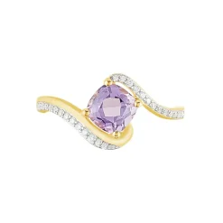 Histoire d'Or Bague Maria-serena Or Jaune Amethyste Et Oxyde De Zirconium or jaune amethyste violette Outlet