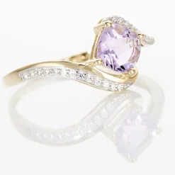 Histoire d'Or Bague Maria-serena Or Jaune Amethyste Et Oxyde De Zirconium or jaune amethyste violette Outlet