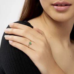 Histoire d'Or Bague Marie Et Diamant or jaune emeraude Clearance