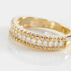 Histoire d'Or Bague Marie-baptistine Plaqué Or Jaune Oxyde De Zirconium Sale