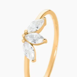 Histoire d'Or Bague Marquise Or Jaune Oxyde De Zirconium