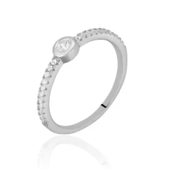 Histoire d'Or Bague Maryne Argent Blanc Oxyde De Zirconium