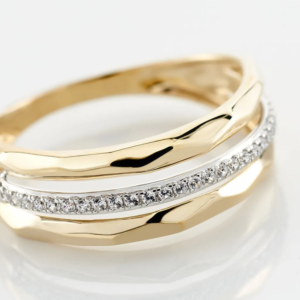 Histoire d'Or Bague Mauna Or Jaune Oxyde De Zirconium Hot