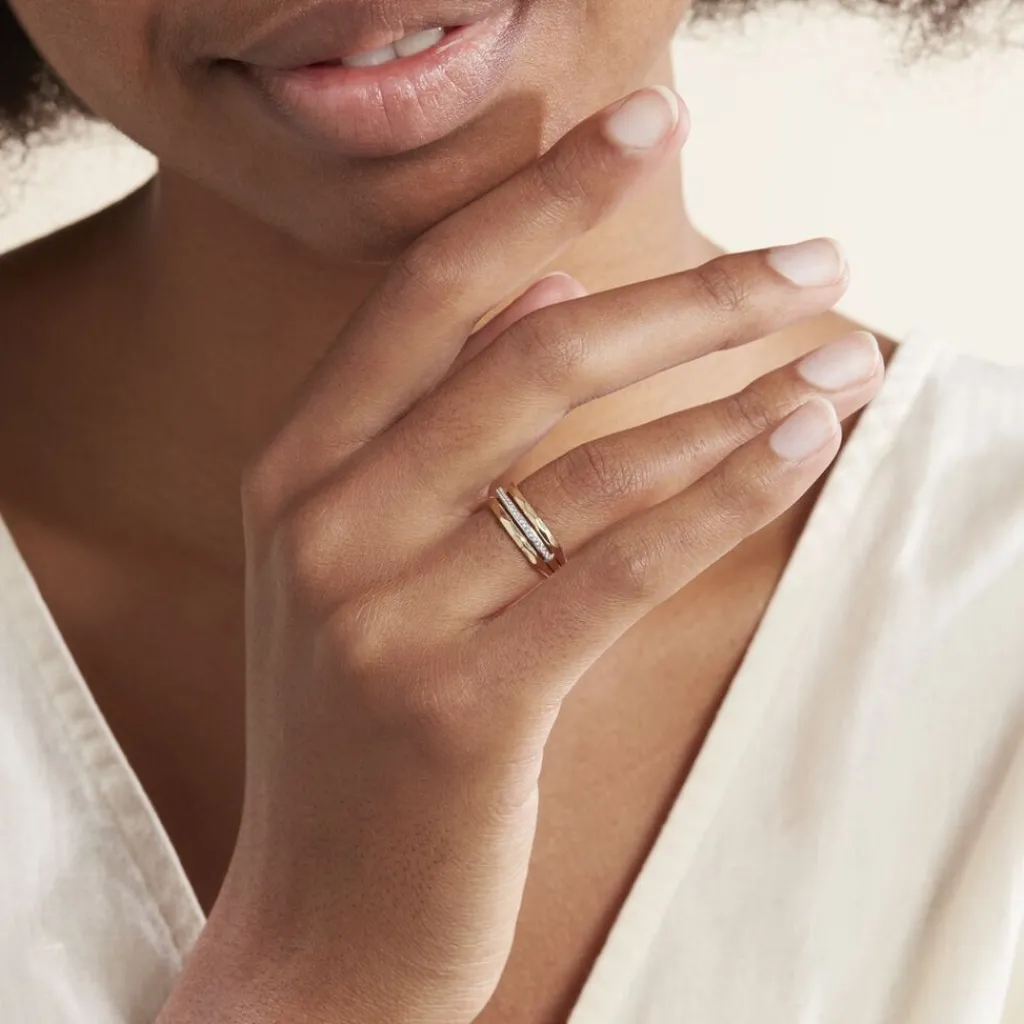 Histoire d'Or Bague Mauna Or Jaune Oxyde De Zirconium Hot