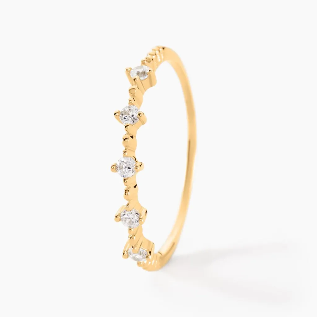 Histoire d'Or Bague Maximilienne Or Jaune Oxyde De Zirconium New