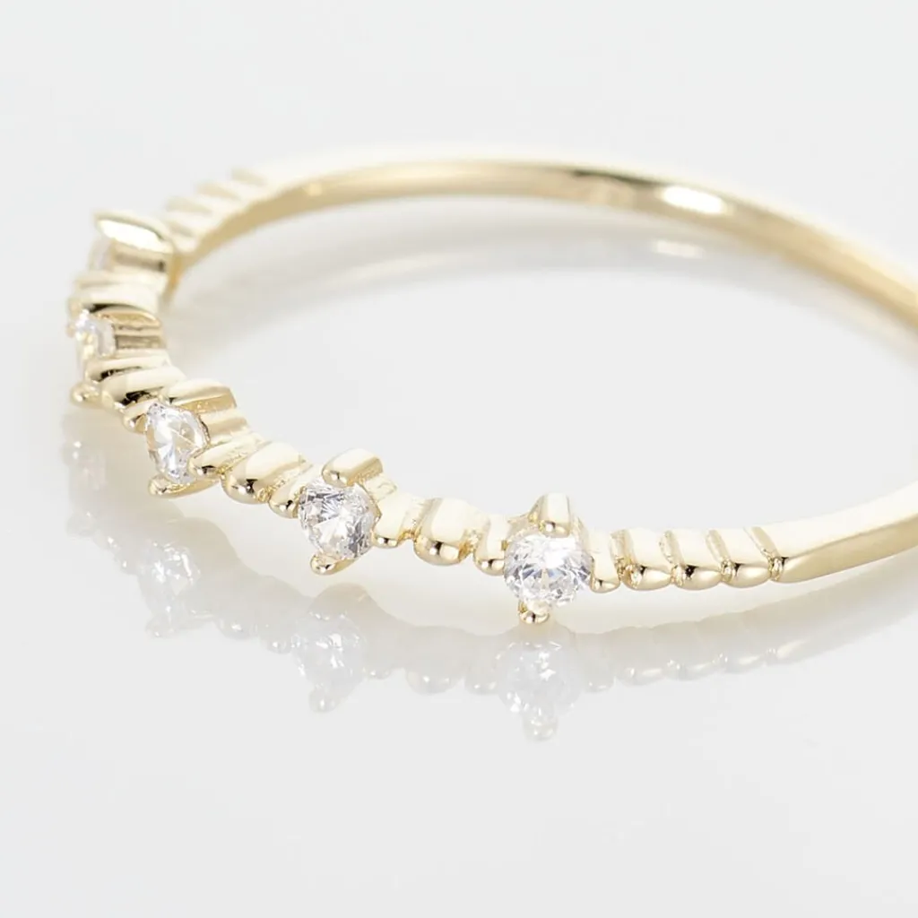 Histoire d'Or Bague Maximilienne Or Jaune Oxyde De Zirconium New