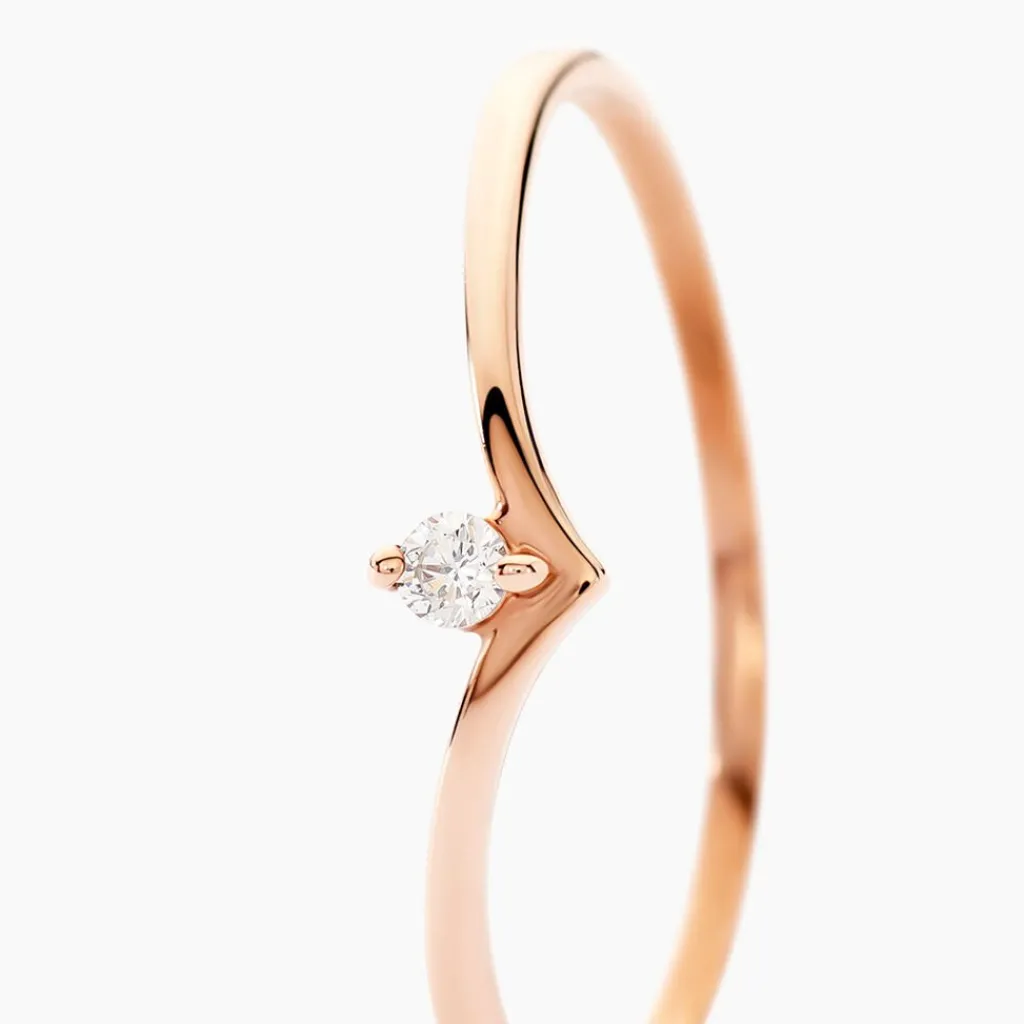 Histoire d'Or Bague Maye or rose diamant Sale