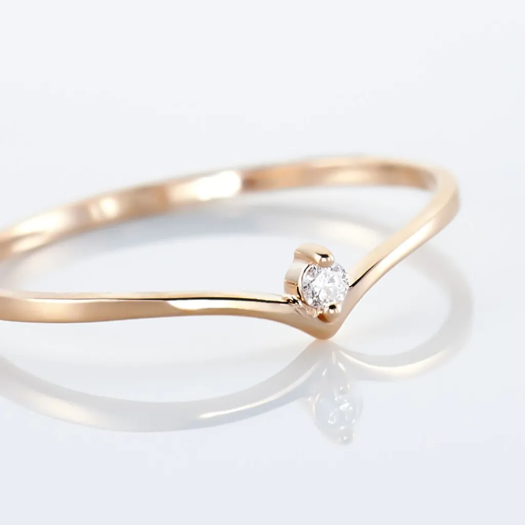 Histoire d'Or Bague Maye or rose diamant Sale