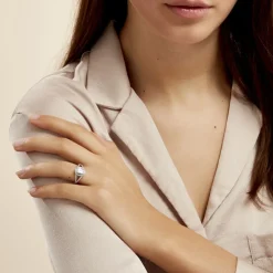 Histoire d'Or Bague Melyssa Argent Blanc Oxyde De Zirconium Outlet