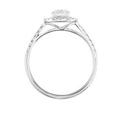 Histoire d'Or Bague Mentoura Or Blanc Diamant Synthétique