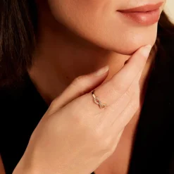 Histoire d'Or Bague Merane Plaqué Or Jaune Oxyde De Zirconium Hot