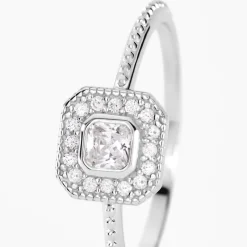 Histoire d'Or Bague Micarla Argent Blanc Oxyde De Zirconium New