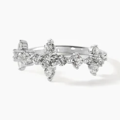 Histoire d'Or Bague Midnight Flower Argent Blanc Oxyde De Zirconium Sale