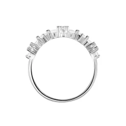 Histoire d'Or Bague Midnight Flower Argent Blanc Oxyde De Zirconium Sale