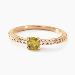Histoire d'Or Bague Mireilla Plaqué Or Doré Oxyde De Zirconium plaqué or jaune oxyde vert Clearance