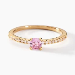 Histoire d'Or Bague Mireilla Plaqué Or Doré Oxyde De Zirconium plaqué or jaune oxyde rose Outlet