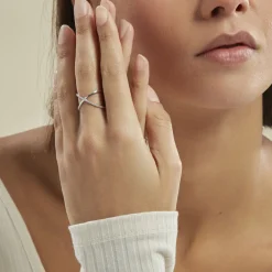 Histoire d'Or Bague Miya Argent Blanc Oxyde De Zirconium