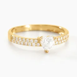 Histoire d'Or Bague Monelle Or Jaune Oxyde De Zirconium New