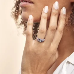 Histoire d'Or Bague Multicolore Or Blanc Topaze Et Amethyste Et Saphir or blanc topaze bleue Best