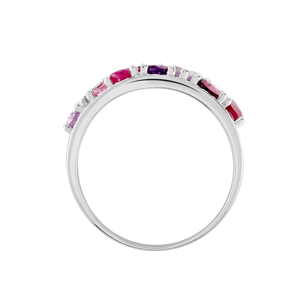 Histoire d'Or Bague Multicolore Or Blanc Amethyste Et Saphir Et Rhodolite or blanc amethyste violette Online