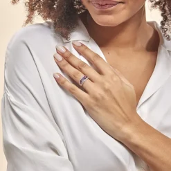 Histoire d'Or Bague Multicolore Or Blanc Amethyste Et Saphir Et Rhodolite or blanc amethyste violette Online