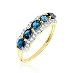 Histoire d'Or Bague Multipierres Or Jaune Margaux Topaze or jaune topaze london blue New