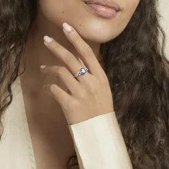 Histoire d'Or Bague Muna Or Blanc Topaze Bleu London Topaze Topaze New