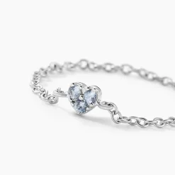 Histoire d'Or Bague Myhalf Argent Blanc Oxyde De Zirconium argent blanc oxyde bleu Hot