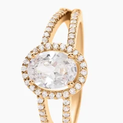 Histoire d'Or Bague Myriama Plaqué Or Jaune Oxyde De Zirconium Best