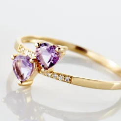 Histoire d'Or Bague Myrtie Or Jaune Amethyste Violet Oxyde De Zirconium Online