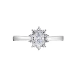 Histoire d'Or Bague Mysie Platine Blanc Diamant Synthétique Outlet