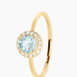 Histoire d'Or Bague Najib Or Jaune Topaze Oxyde De Zirconium Sale