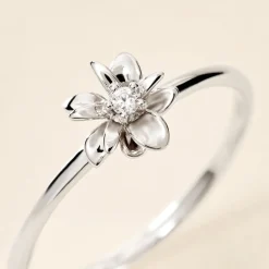 Histoire d'Or Bague Narcisse Dream Argent Blanc Oxyde De Zirconium Outlet