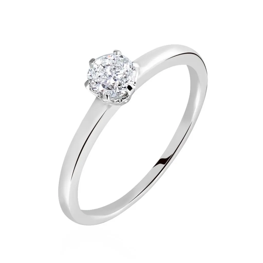 Histoire d'Or Bague Natalia Ld Platine Blanc Diamant Synthétique Sale
