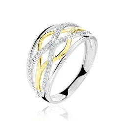 Histoire d'Or Bague Nathalie Or Bicolore Diamant Outlet