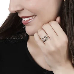 Histoire d'Or Bague Nathalie Or Bicolore Diamant Outlet