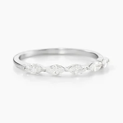 Histoire d'Or Bague Navette De Zirconium argent blanc oxyde New