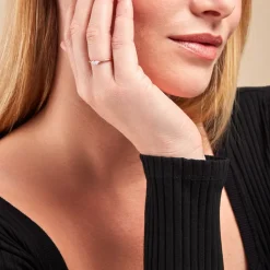 Histoire d'Or Bague Navette De Zirconium argent rose oxyde Sale