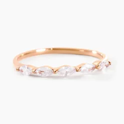 Histoire d'Or Bague Navette De Zirconium argent rose oxyde Discount