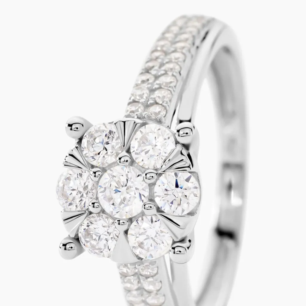 Histoire d'Or Bague Nazare Or Blanc Oxyde De Zirconium Discount