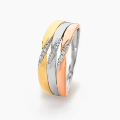 Histoire d'Or Bague Nesibe Or Tricolore Diamant Outlet