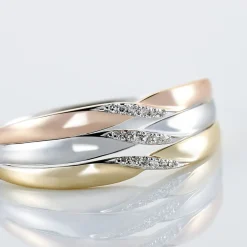 Histoire d'Or Bague Nesibe Or Tricolore Diamant Outlet