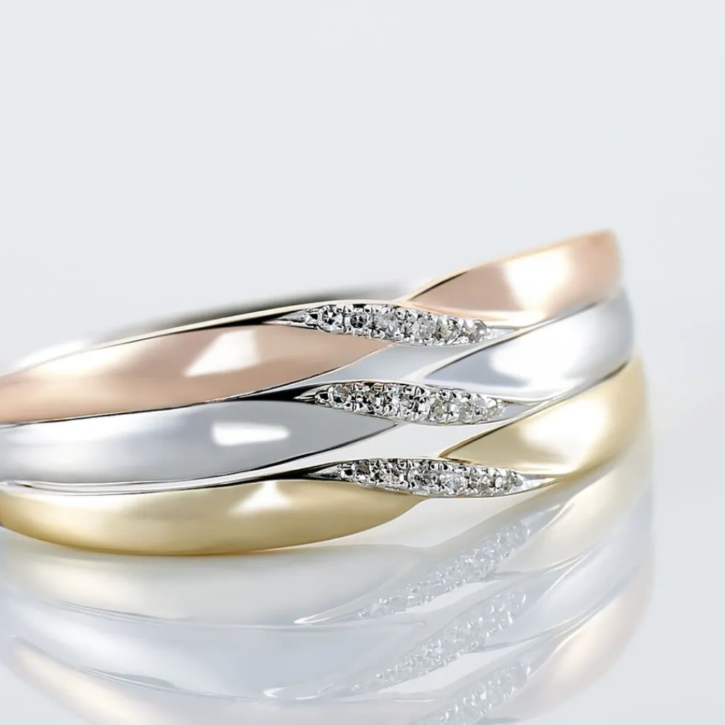 Histoire d'Or Bague Nesibe Or Tricolore Diamant Outlet