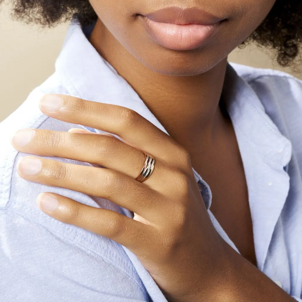 Histoire d'Or Bague Nesibe Or Tricolore Diamant Outlet