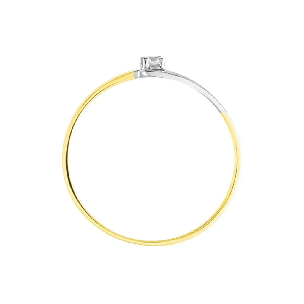 Histoire d'Or Bague Nesryne De Zirconium or bicolore oxyde Discount