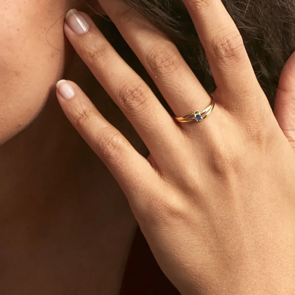 Histoire d'Or Bague Nesryne Or Jaune Saphir or jaune saphir noir Sale