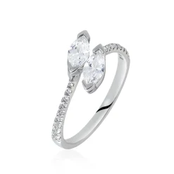 Histoire d'Or Bague Nevarte Argent Blanc Oxyde De Zirconium Hot